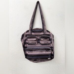 LUG Puddle Jumper  Striped Blue and Gray Travel Bag